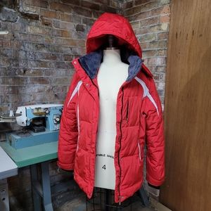 ZeroXposur red winter coat hooded women's Large